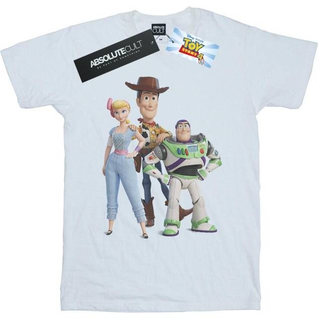 Toy Story 4 Woody Buzz and Bo Peep T-Shirt - White - L