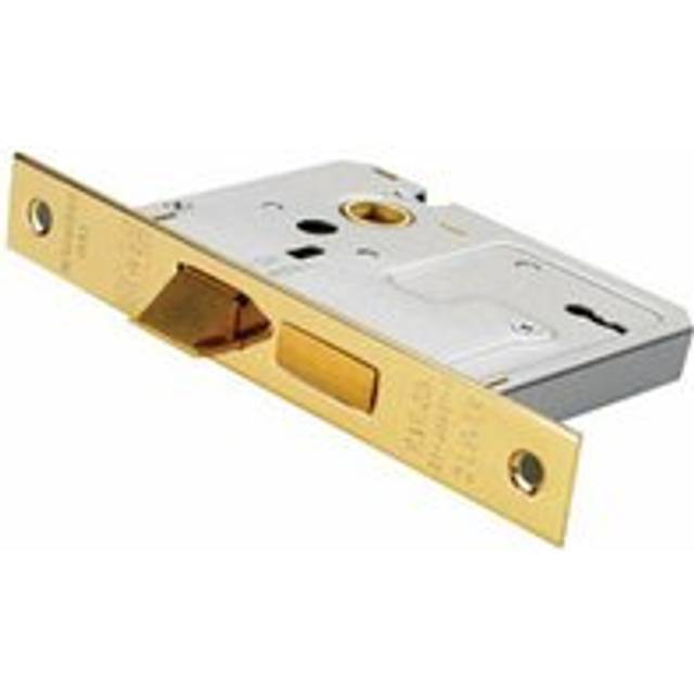 76mm 3 Lever Contract Sashlock Square Forend Electro Brassed Door Latch