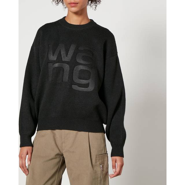 Alexander Wang Stacked Logo Knit Jumper - XS - Black
