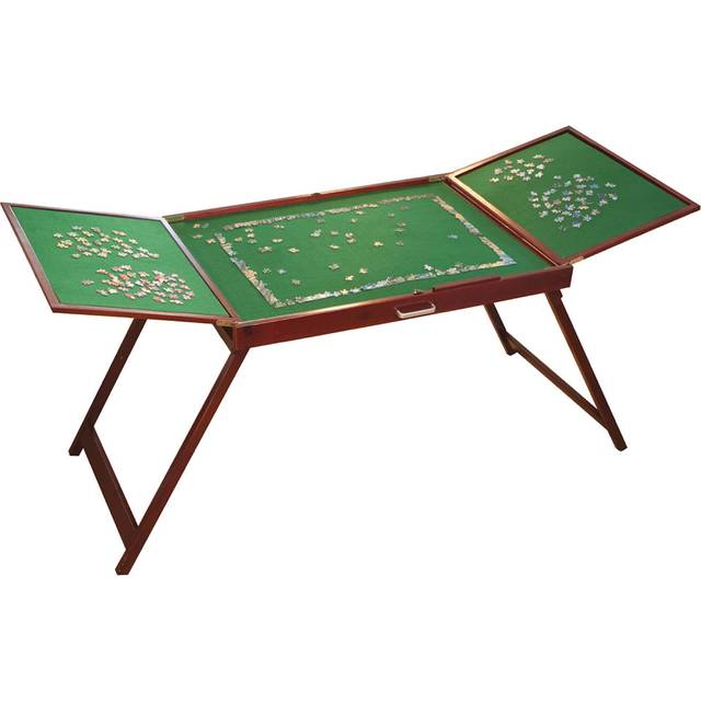 Bits and Pieces - Portable Puzzle Table & Puzzle Storage - Fold-and -Go Jigsaw Puzzle Table w/Felt Surface