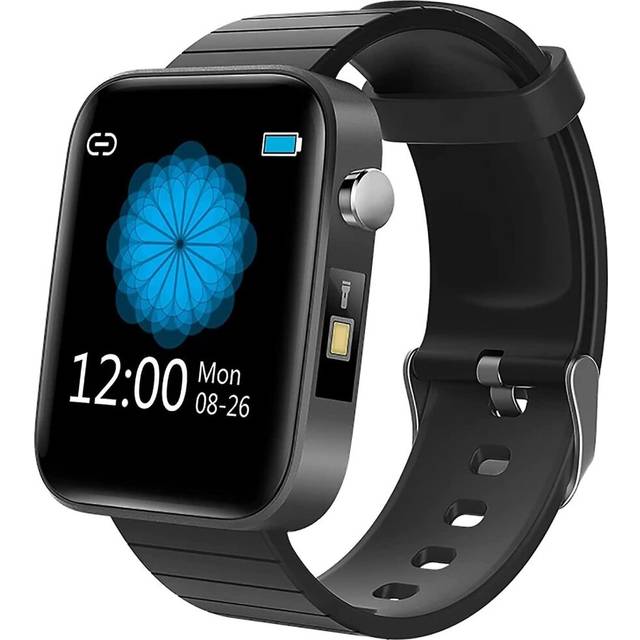 Outdoor Smart Watch With Temperature, Heart Rate Monitoring, Flashlight(black)-