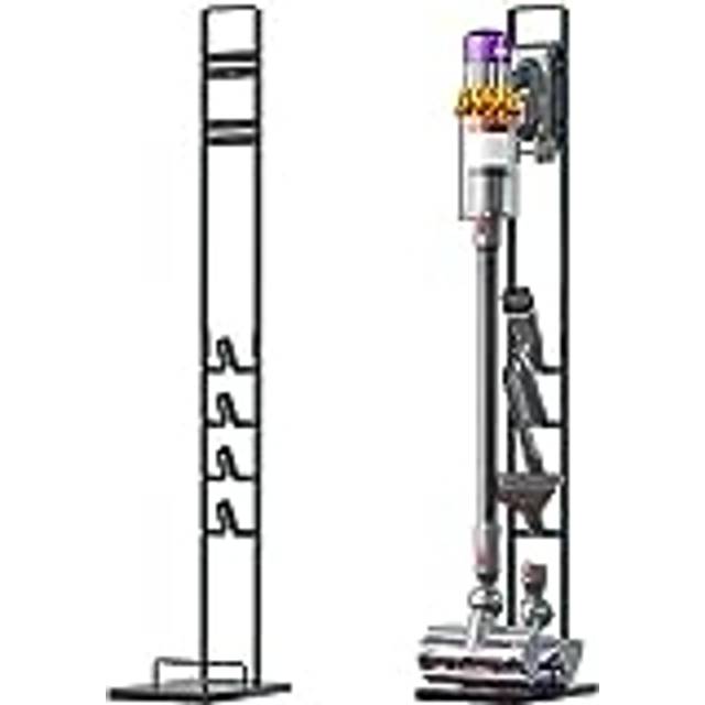 Vhbw Dammsugarhållare stativ kompatibel med Dyson V12 Detect Slim Absolute sladdlös dammsugare, handdammsugare, mörkgrå