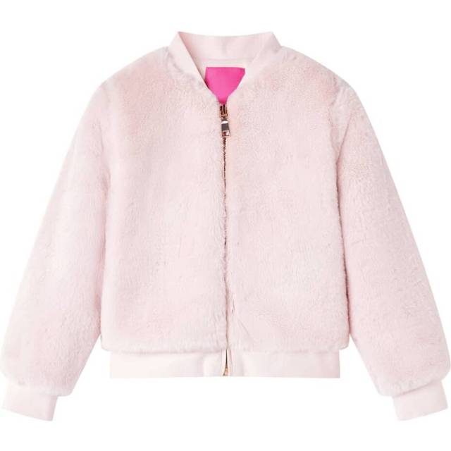 vidaXL Kids' Jacket Faux Fur Soft Pink 104