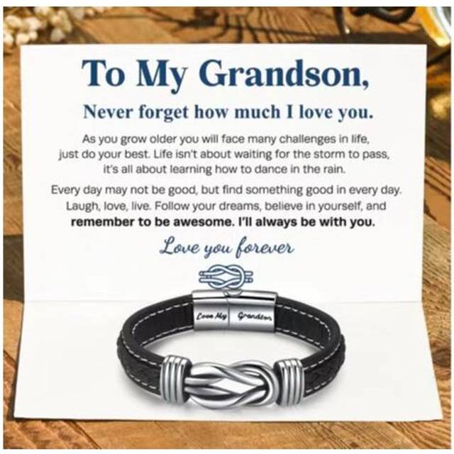 Fashionable stainless steel leather bracelet with magnetic twist stainless steel men's bracelet