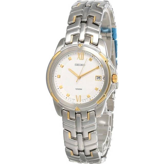 New Seiko White Dial Two-tone S-Steel Men's Watch SGE778P1 - 37 mm