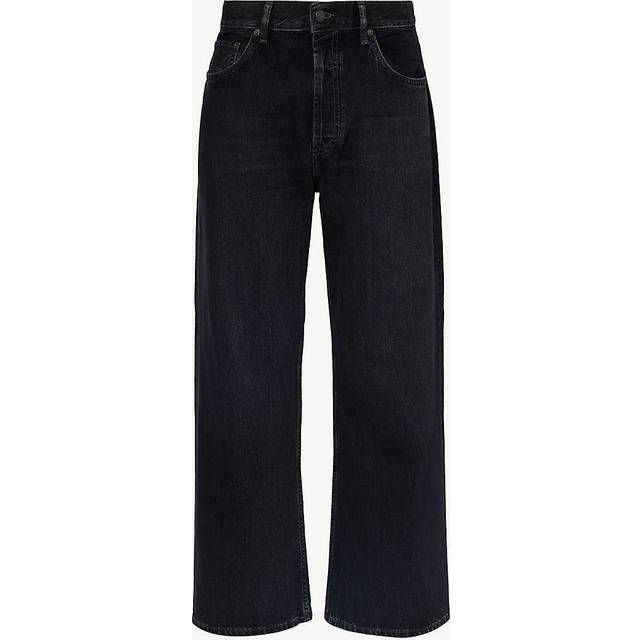 Acne Studios Mens Black 2021 Brand-patch Relaxed-fit Wide-leg Jeans 29/32 - BLACK