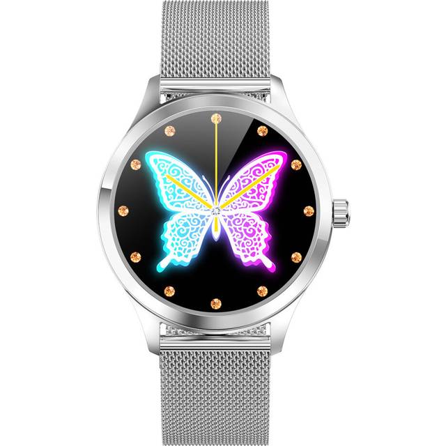 Ladys Smart Watch Women Watches Smartwatch Heart Rate Monitor For Android Xiaomi Samsung iPhone - Silver