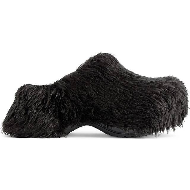 Balenciaga x Crocs faux fur slides - black (UK 7)