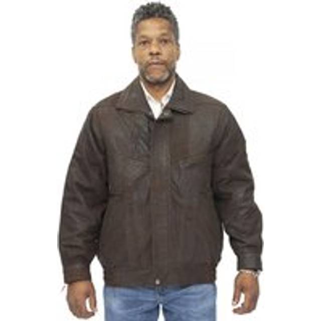 (L) Mens Suede Leather Bluson Tailored Bomber Jacket