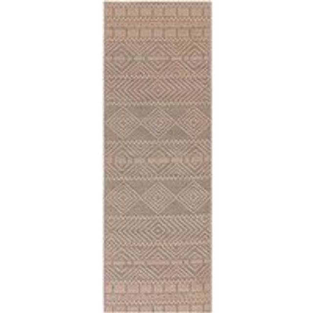 Washarug Washable Jute Runner 60x180cm Aztec, Brown