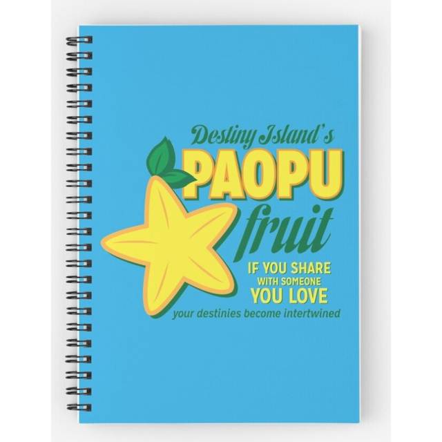 Spiral Notebook Paopu Fruit - Kingdom Hearts A5 120 Pages