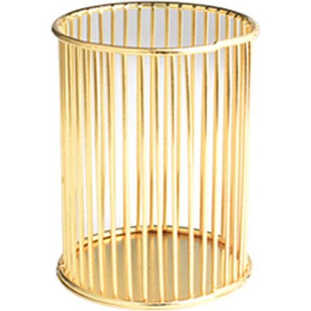 Desktop Pen Holder Office School Storage Case metal Gold Rose Gold Box Desk Pen Pencil Organizer Home Decor Makeup Storage