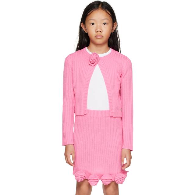 Miss Blumarine Kids Pink Open Cardigan - Pink - 12Y