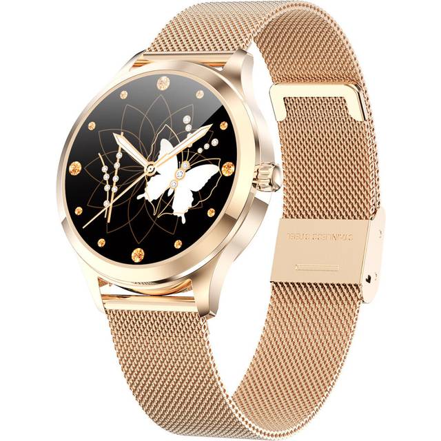 Ladys Smart Watch Women Watches Smartwatch Heart Rate Monitor For Android Xiaomi Samsung iPhone - Gold