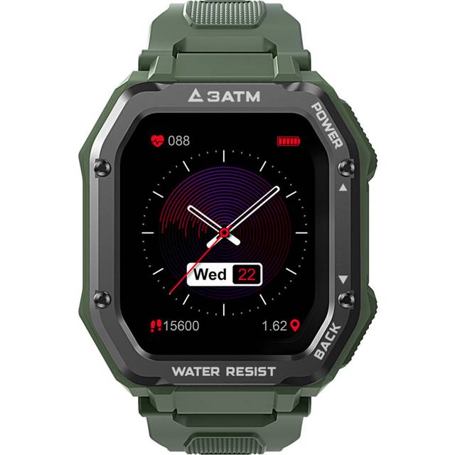 Smart Watch ROCK Rugged Watch For Men Outdoor Sports Waterproof Fitness Tracker Blood Pressure Monitor smartwatch - Green