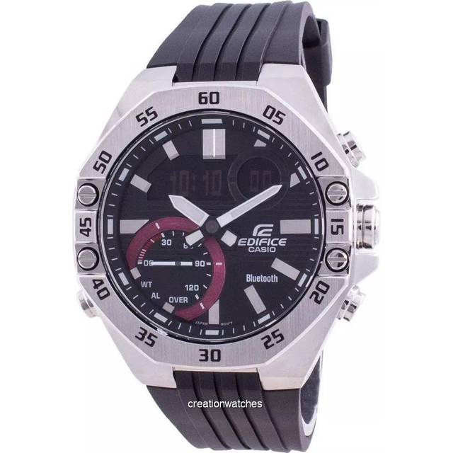 Refurbished Casio Edifice Analog Digital Black Dial Quartz ECB-10P-1A 100M Men's Watch