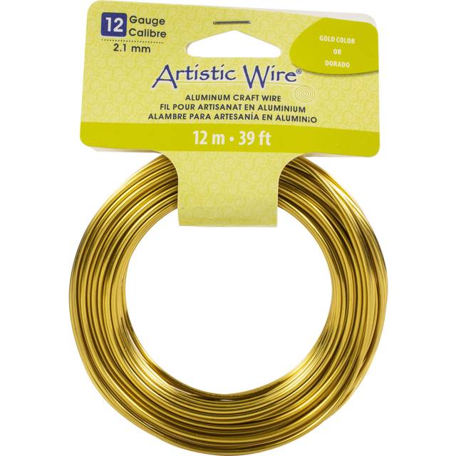 Artistic Wire Aluminum Craft Wire 12ga-Gold Tone AWB12012