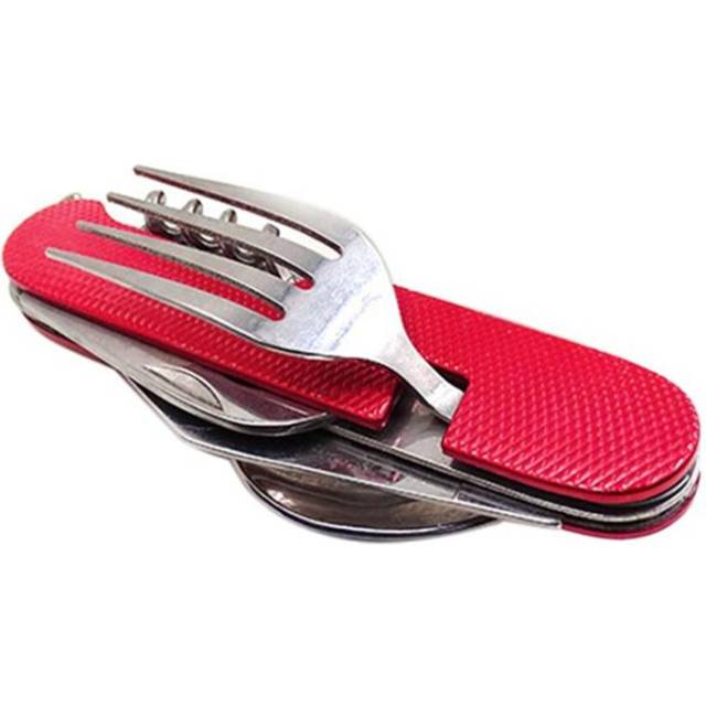 2PCS  Folding Portable Stainless Steel Cutlery Knife Fork Spoon Outdoor Sports Camping Picnic Traveling Tableware Kits