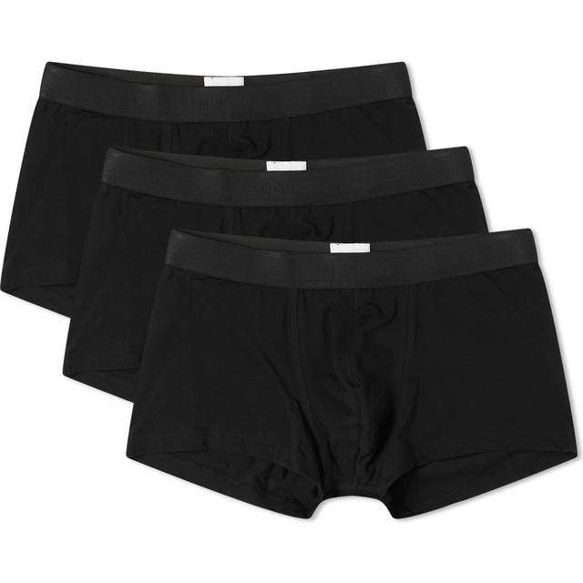 Sunspel 3-Pack Cotton Stretch Trunk Black