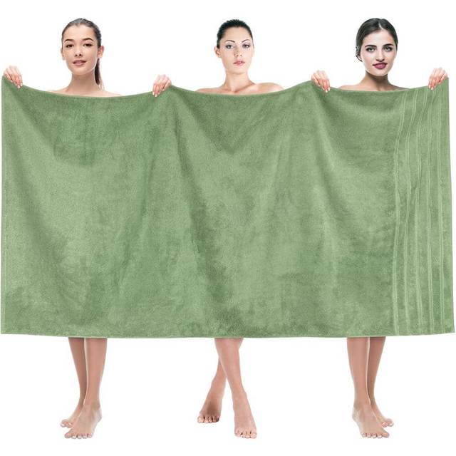 American Soft Linen Jumbo Large Bath Towels  100% Turkish Cotton Bath Sheet 35 in 70 in  Bath Towel Sheets for Bathroom  Bath Sheet Towels  Sage Green
