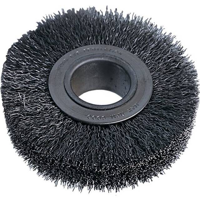 York Industrial Rotary Wire Brush - Crimped - 30 SWG - 125 X 30 X 30MM