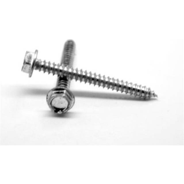 No.14-10 x 2.25 Hex Washer Head Type A Sheet Metal Screw, Low Carbon Steel - Zinc Plated - 800 Piece