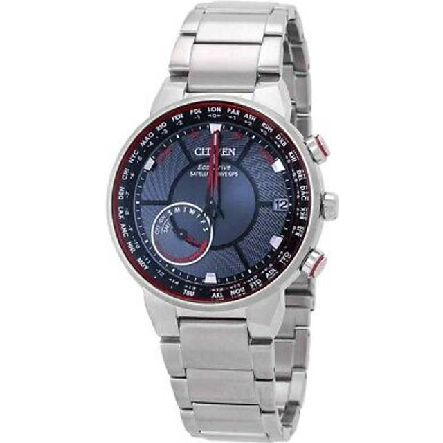 Citizen Eco-Drive Perpetual World Time Satellite Wave Black Dial CC3031-51E 100M Men's Watch