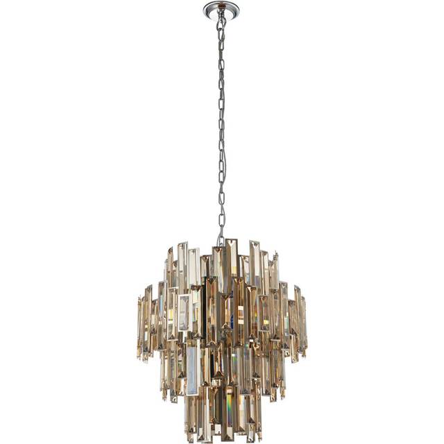 Thoman 12-Light Crystal Chandelier - Chrome (80cm H X 56cm W X 56cm D)