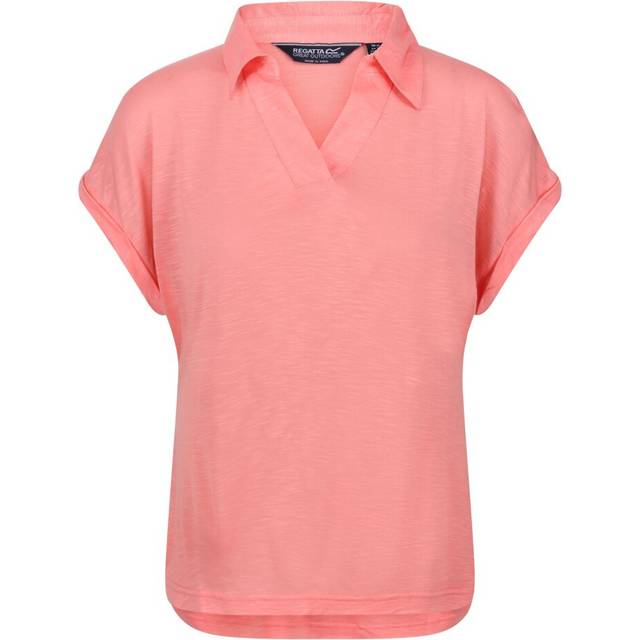 (20 UK, Shell Pink) Regatta Womens/Ladies Lupine Collared T-Shirt