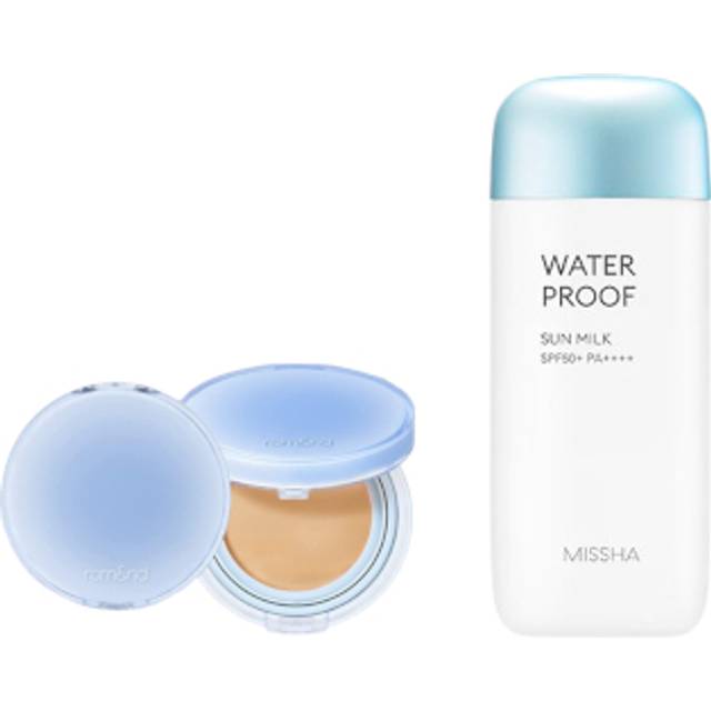 MISSHA - All-Around Safe Block Waterproof Sun Milk SPF 50+/PA++++ - 70ml X Romand - Bare Water Cushion - 20g - 25 Sand