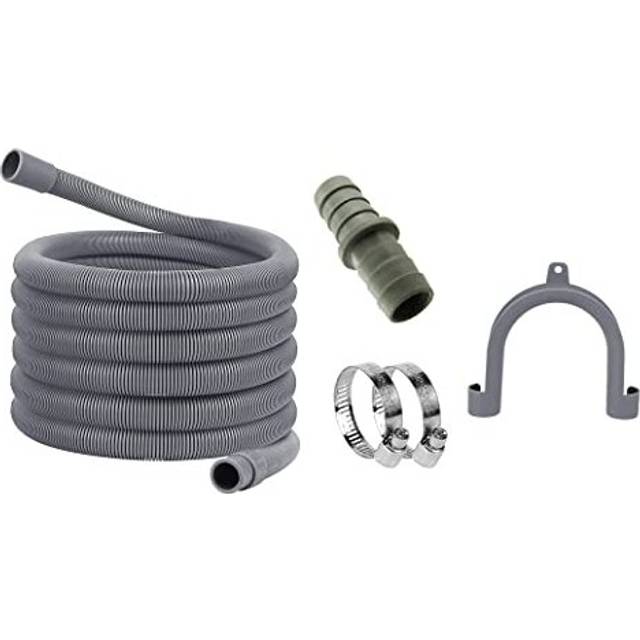 Waste water drain outlet hose pipe kit for Washing Machine Washer Dryer Dishwasher Full installation kit includes 25m 8 Ft Long Hose 2 X Jubilee Clips