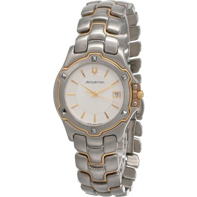 New Bulova Accutron White Dial Stainless Steel Men's Watch 28B53 - 36 mm