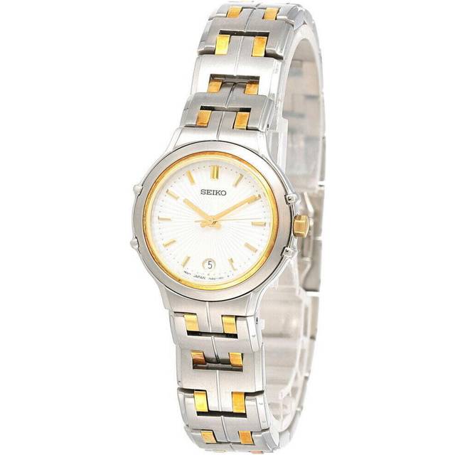 Seiko White Dial 26MM Two-tone SS Women's Watch SXE976 - 26 mm