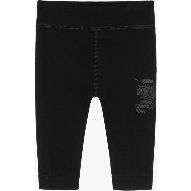 Burberry Baby Girls Black Cotton Ekd Leggings - 18 month