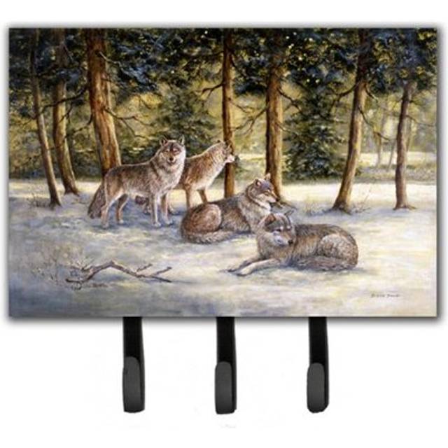 """""Caroline's Treasures BDBA0371TH68 Wolves by Daphne Baxter Leash or Key Holder  Large  Multicolor"""""