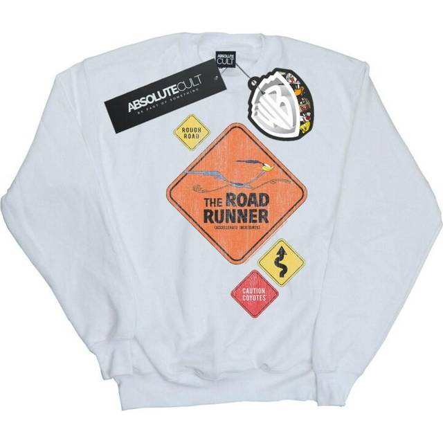 Road Runner Road Sign Sweatshirt - White - L