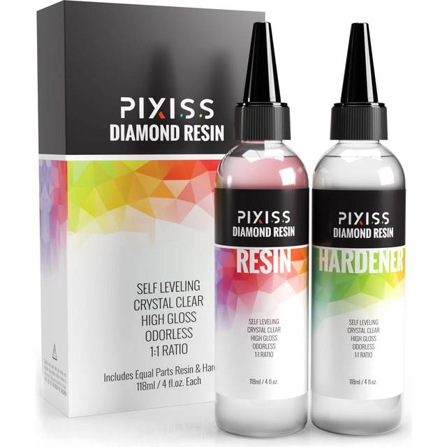 Epoxy Resin crystal clear casting Resin for Epoxy and Resin Art  Pixiss Brand Easy Mix 1:1 (8-Ounce Kit)  Supplies for Tumblers  Jewelry Resin  Molds