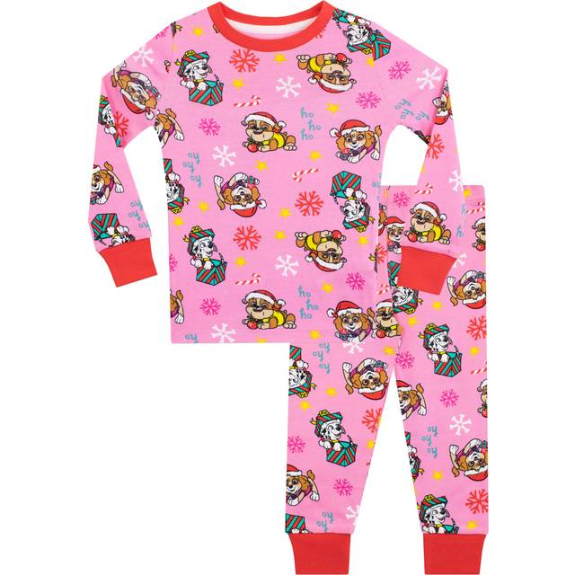 Kids Christmas Snug Fit Pyjamas - Pink - 18-24 m