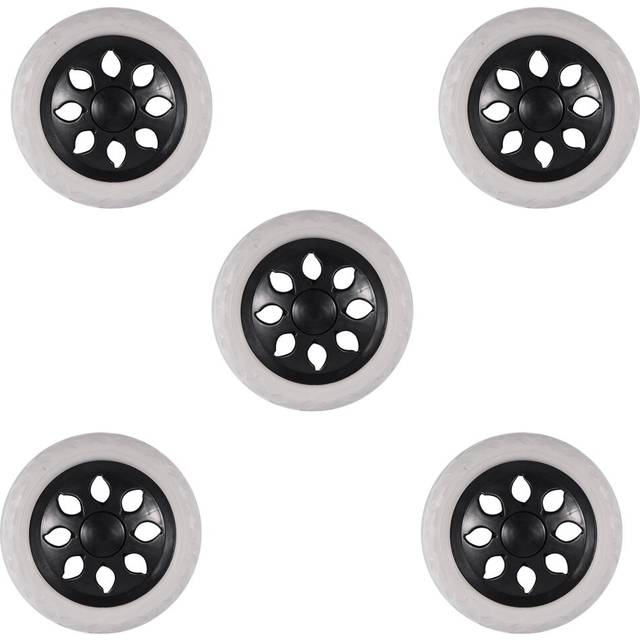 5X Black White Plastic Core Foam Cartwheel Casters
