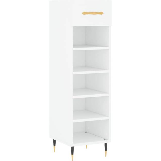 vidaXL Shoe Cabinet White 30x35x105 cm Engineered Wood