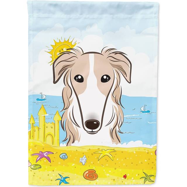 Caroline's Treasures BB2096CHF Borzoi Summer Beach Flag Canvas House  Large  Multicolor