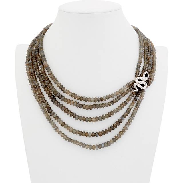 John Hardy Legends Cobra Silver Gemstone Necklace