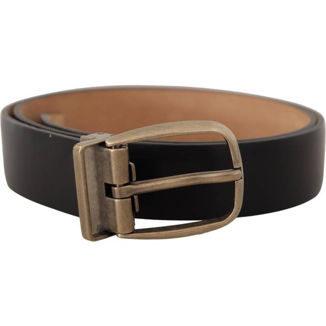 Dolce & Gabbana, Belts, male, Black, 85 CM, Vintage Metal Buckle Belt
