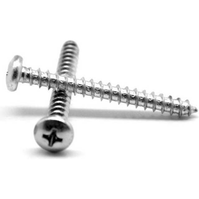 No.14-10 x 4 in. Phillips Pan Head Type A Sheet Metal Screw, Low Carbon Steel - Zinc Plated - 700 Piece