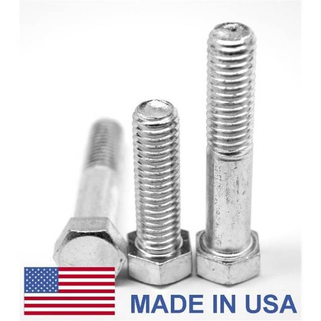 0.5in. -20 x 5 in. - PT Fine Threaded Grade 9 Hex Cap Screw L9, USA Alloy Steel Yellow - Zinc Plated - 25 Piece