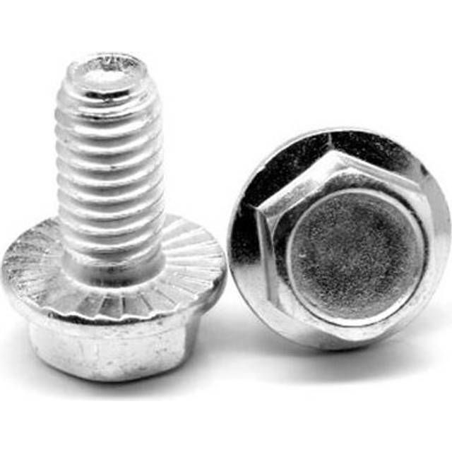 0.5in. -13 x 1.75 in. - FT Coarse Threaded Grade 5 Hex Flange Screw with Serration, Medium Carbon Steel - Zinc Plated - 200 Piece