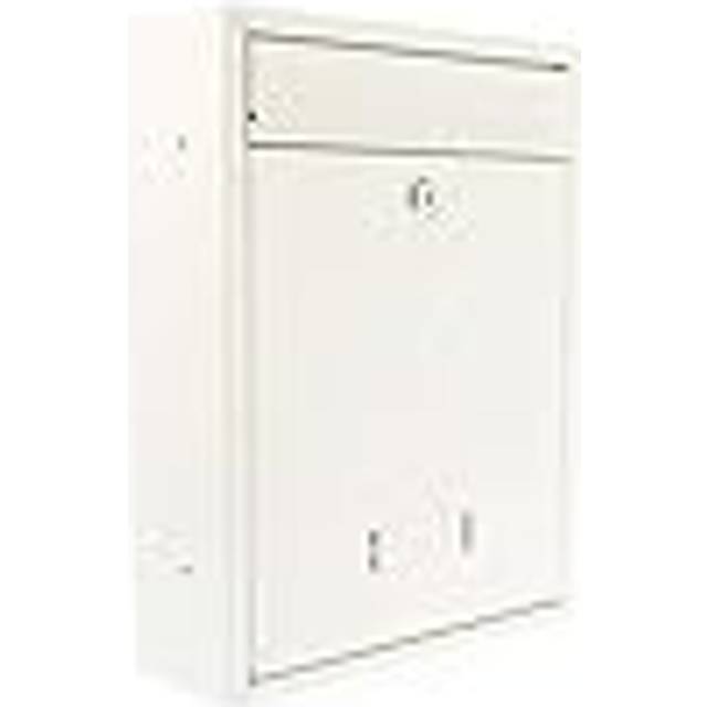 Burg Wachter Trent White - Front Loading 8Ltr Small Post Box