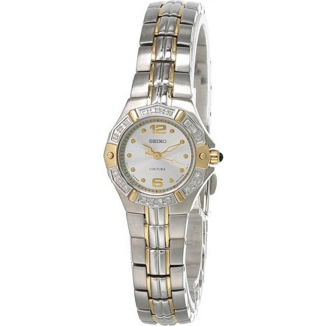 Seiko Coutura Silver Dial 2-Tone S-Steel Women's Watch SXGN26 - 23 mm