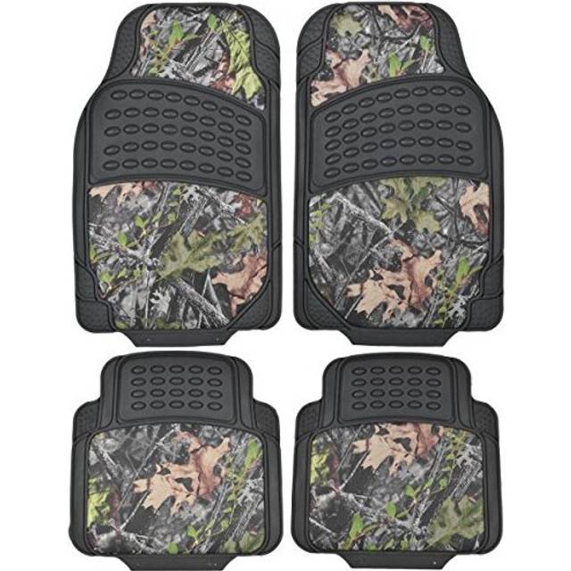 BDK Camouflage 4 Piece All Weather Waterproof Rubber Car Floor Mats - Fit Most Car Truck SUV  Trimmable  Heavy Duty - MT-684-CM