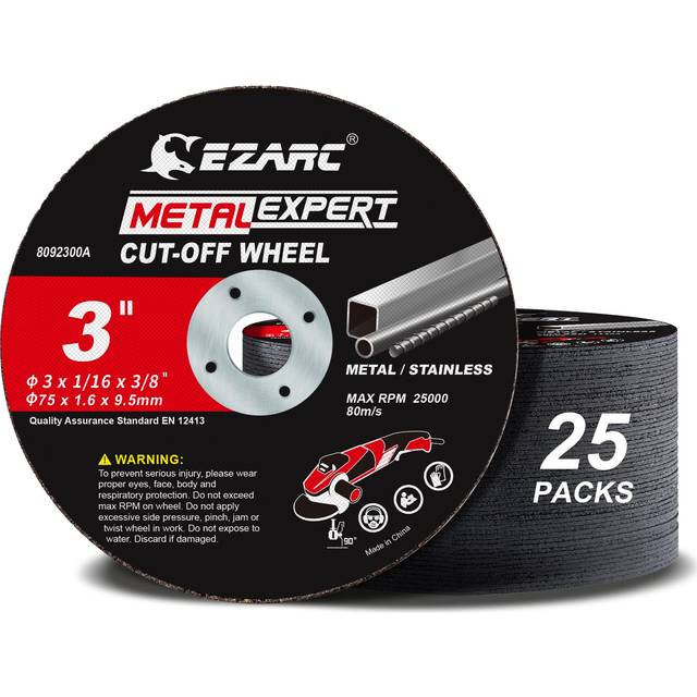 Ezarc Cut Off Wheels 25 Pack, 3A X 116A X 38A Cutting Wheel, Metal & Stainless Steel Cutting Disc For Die Grinder